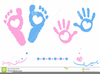 Free Baby Girl Footprint Clipart Image
