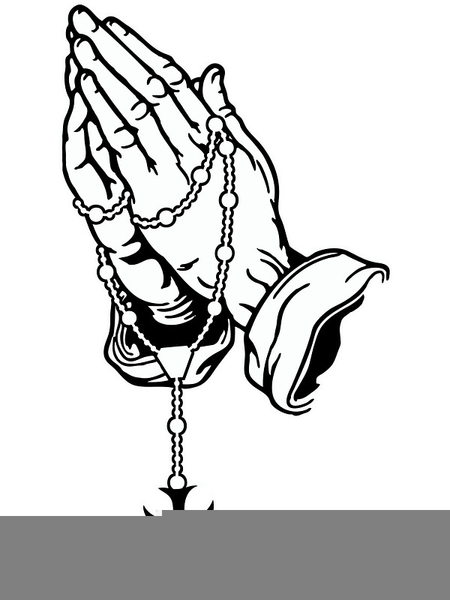 Clipart Prayer Hands With Rosary | Free Images at Clker.com - vector