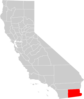 California County Map Imperial County Highlighted Clip Art