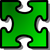 Green Jigsaw Piece 11 Clip Art