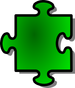Jigsaw Green Clip Art