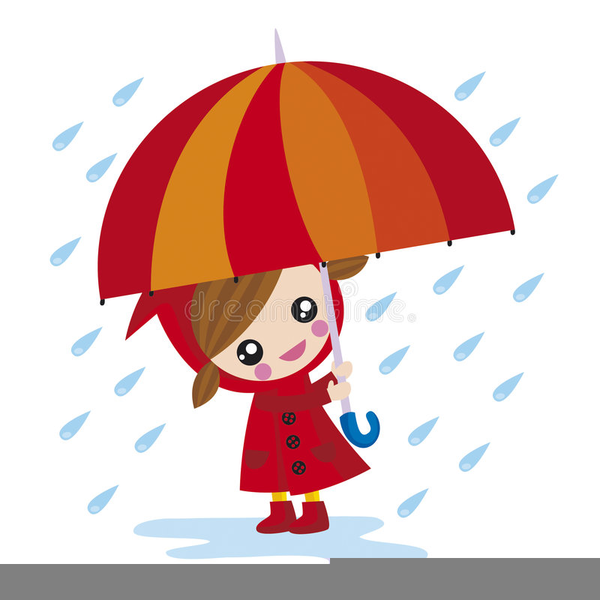 Weather Clipart Girl-in-rain-with-umbrella Classroom Clipart | vlr.eng.br