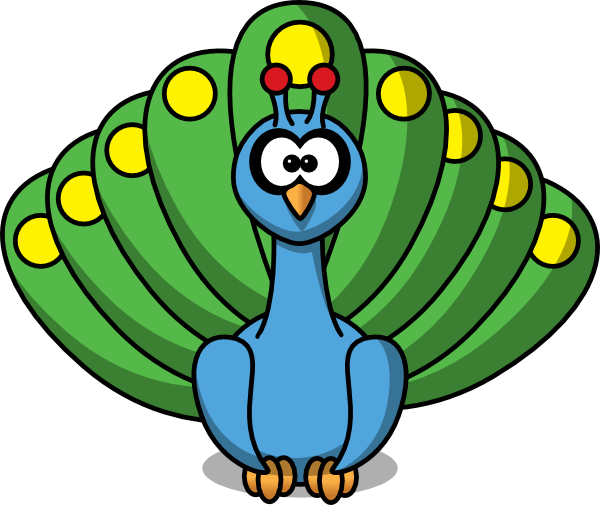 Cartoon Peacock Clip Art at Clker.com - vector clip art online, royalty