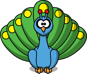 Cartoon Peacock Clip Art