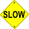 Slow Road Sign Clip Art