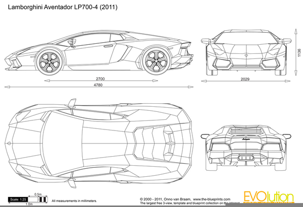 Car Blueprint Lamborghini | Free Images at  - vector clip art  online, royalty free & public domain