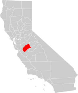 California County Map Merced County Highlighted Clip Art