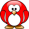 Red Pinguin Cartoon Clip Art