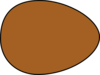 Solid Brown Egg Clip Art