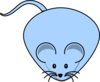 Fat Blue Male Mouse Clip Art