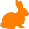 Orange Rabbit Clip Art