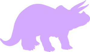 Lavender Triceratops Clip Art