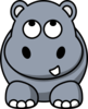 Hippo Looking Up Clip Art