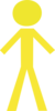 Stick Man Yellow 2 Clip Art