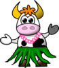 Hula Cow Clip Art