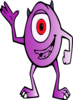 Purple Alien  Clip Art