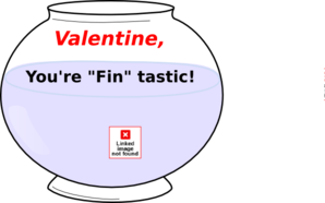 Goldfish Valentine Clip Art