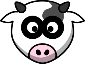 Cow Head Without Shadow Clip Art