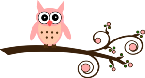 Mirabella Owl On Branch Clip Art