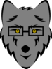 Wolf With Glasses Clip Art