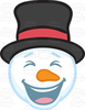 Laughing Snowman Clipart Image
