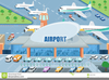 Tourist Airport Clipart Image