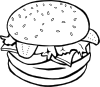 Hamburger (b And W) Clip Art