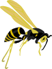 Flying Wasp 2 Clip Art