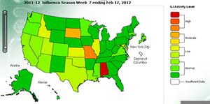 Flu Surveillance Map Image