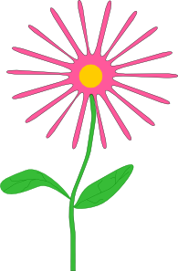 Jenni Whimsical Pink Flower Clip Art