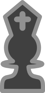 Chess Bishop Black Clip Art