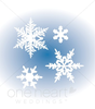 Falling Snowflake Clipart Image