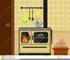 Wood Burning Stove Clipart Image