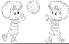 Clipart Fan Coloring Page Image
