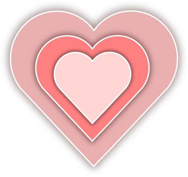 Download Layered Pink Hearts Clip Art at Clker.com - vector clip ...
