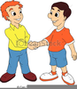 Friends Shaking Hands Clipart Image