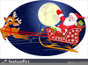 Santa Claus With Sleigh Clipart Image
