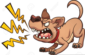 Angry Dogs Clipart Image