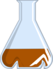 Baffled Flask With Brown Growth Media Clip Art