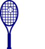 Blue Tennis Racket Clip Art