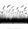 Agriculture Clipart Of Black Silhouetted Wheat Grasses Waving In A Crop Over A White Background By Kj Pargeter Image