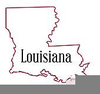 Louisiana Map State Clipart Image