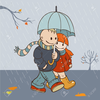 Cartoon Rainy Day Clipart Image