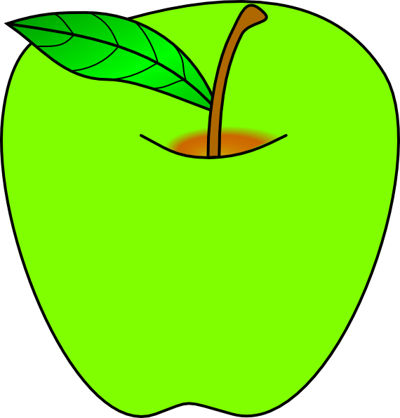 Green Apple Clip Art at Clker com vector clip art online 