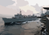 Uss Camden And Uss Lincoln Conduct An Unrep Clip Art