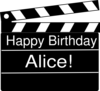 Happy Birthday Clap Board Clip Art