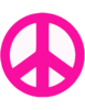 Pink Peace Symbol Clip Art