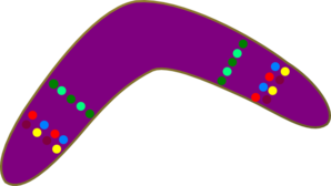Purple Boomerang Clip Art