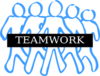 Team Work Blue Clip Art
