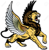 Winged Lion Clipart Image